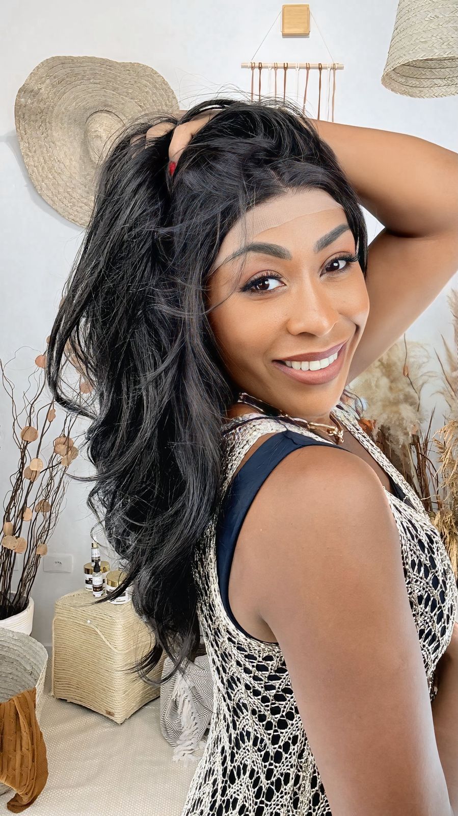 Lace front Bio Fibra Yara - castanho escuro #2