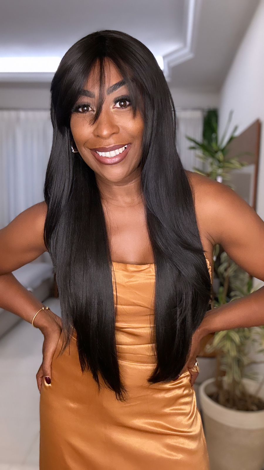 Wig premium Paola - castanho escuro #2