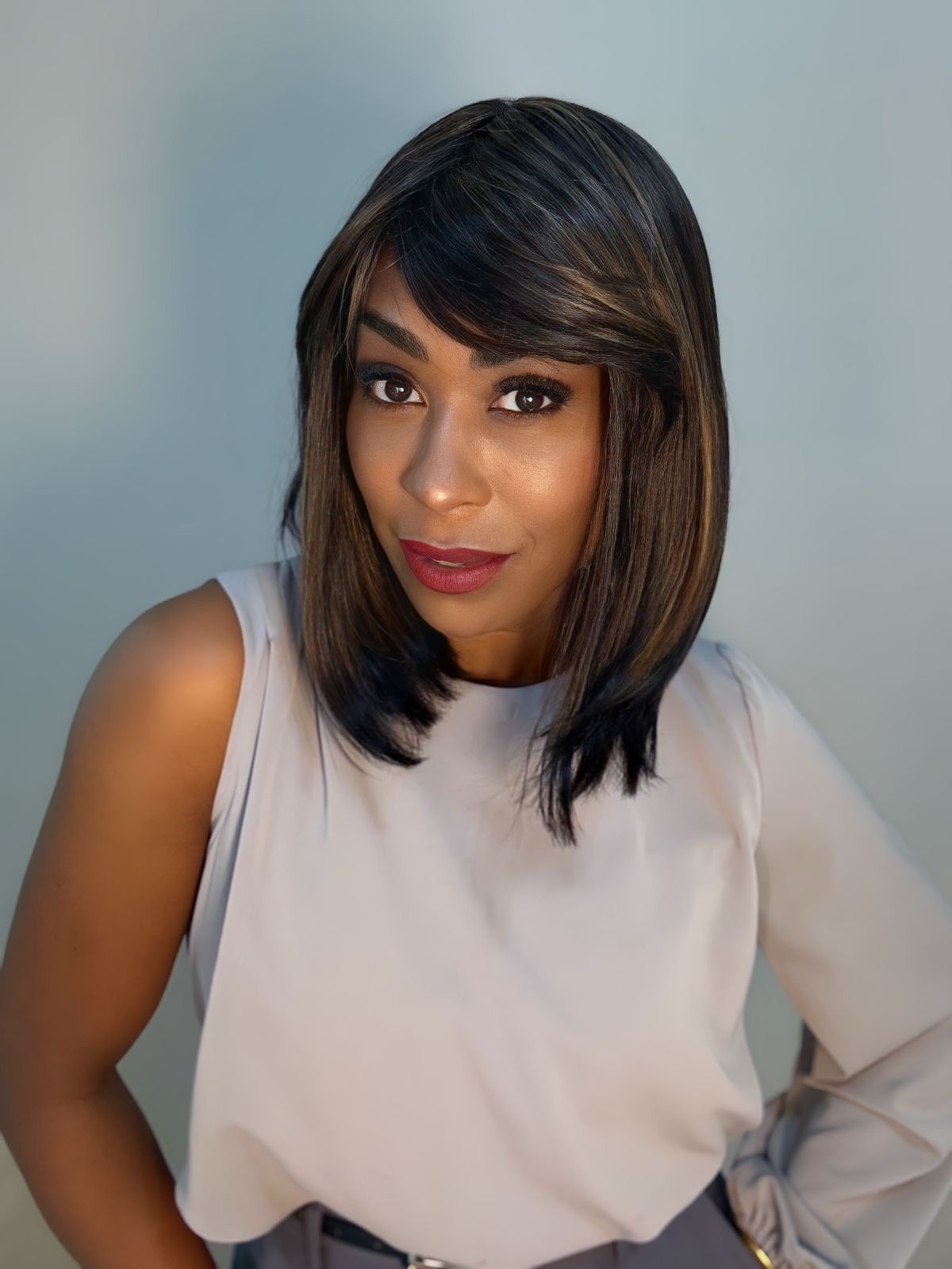 Wig Premium Victoria - Morena iluminada #F2/27