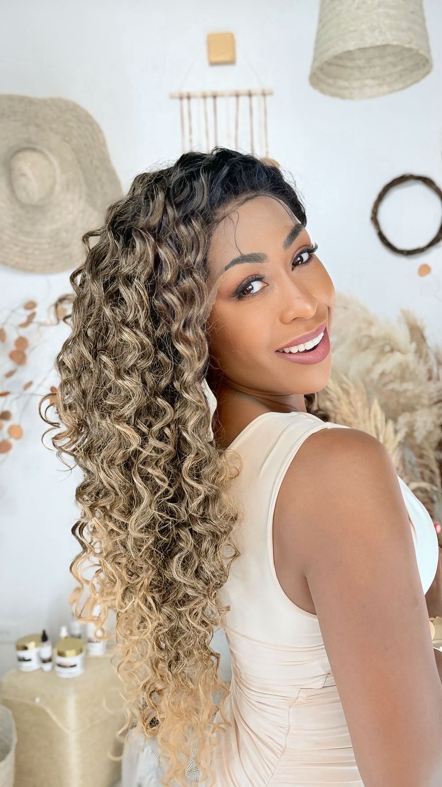 Lace front bio fibra Itália - morena iluminada #RT2/4A/22