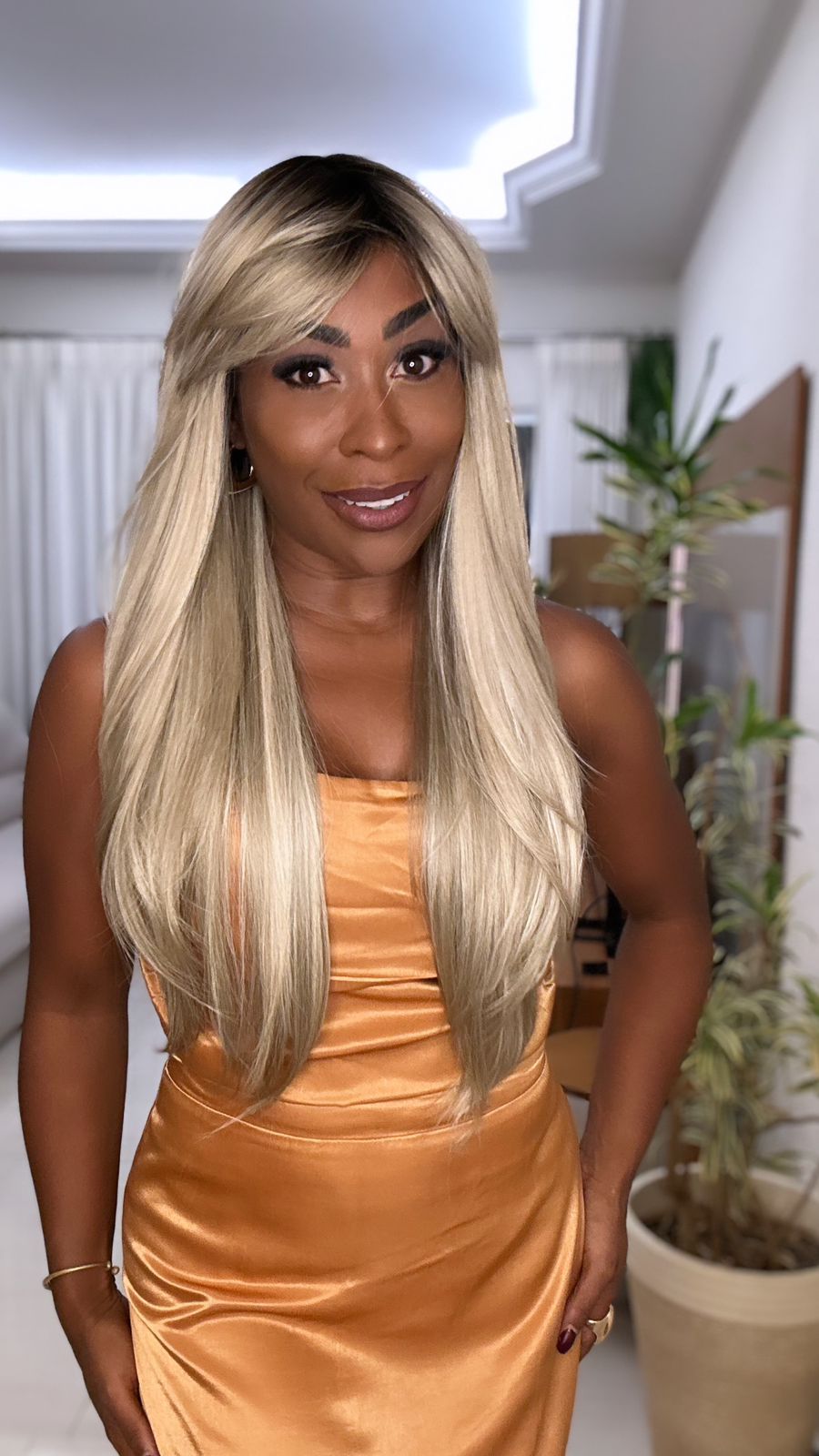 Wig premium Paola - loiro#NTPN4/16A/613A