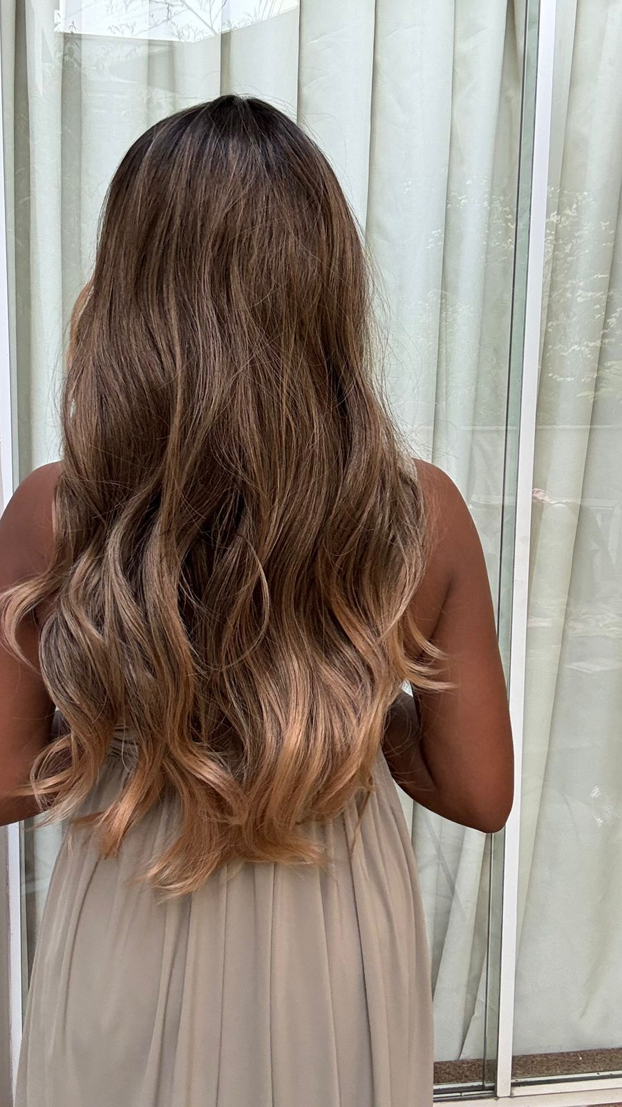 Lace Wig Bio Fibra Leny - Morena iluminada Dourada #RT2/4A/22