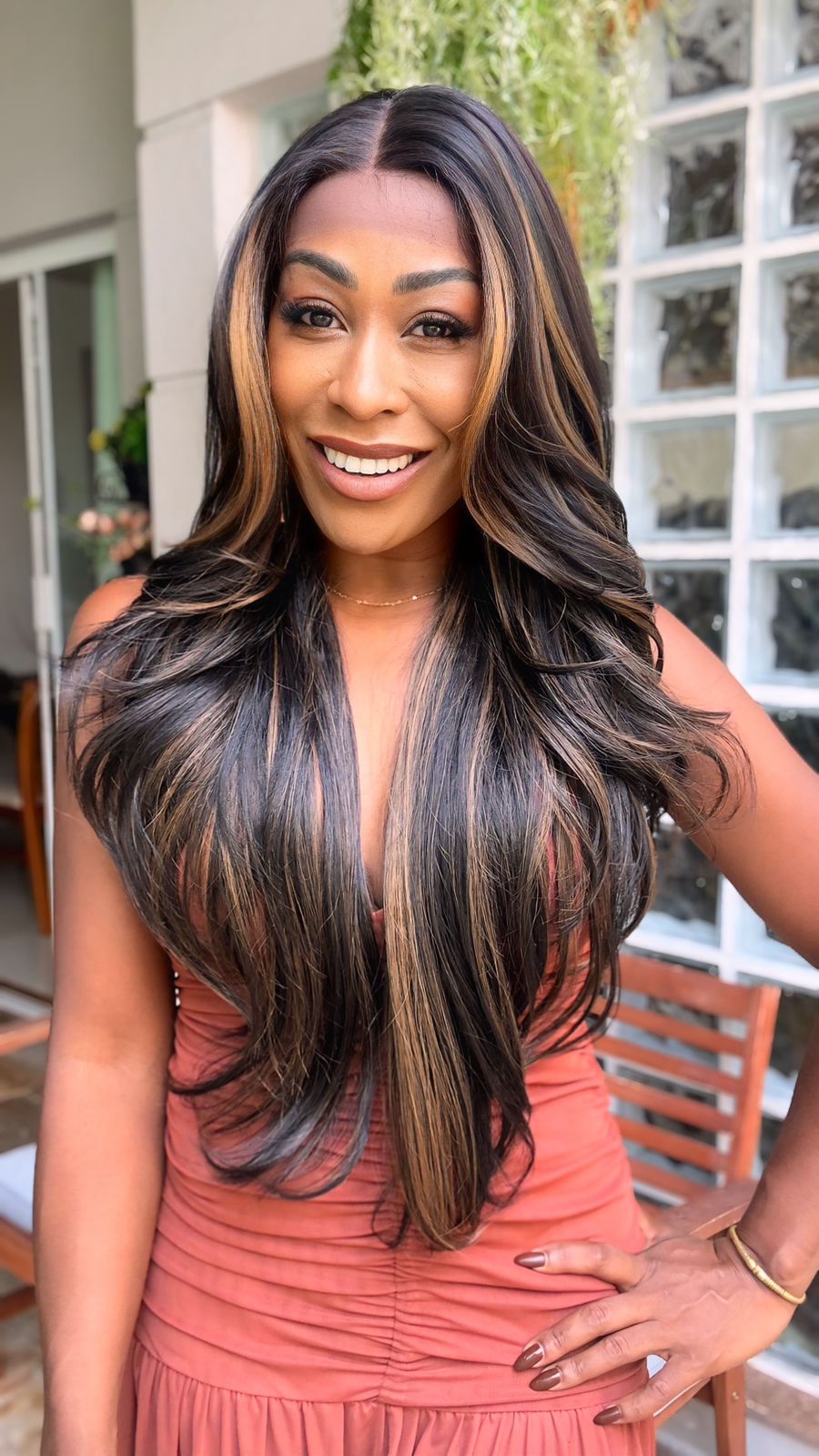 Lace Front Premium Gardênia - morena iluminada #F2/27