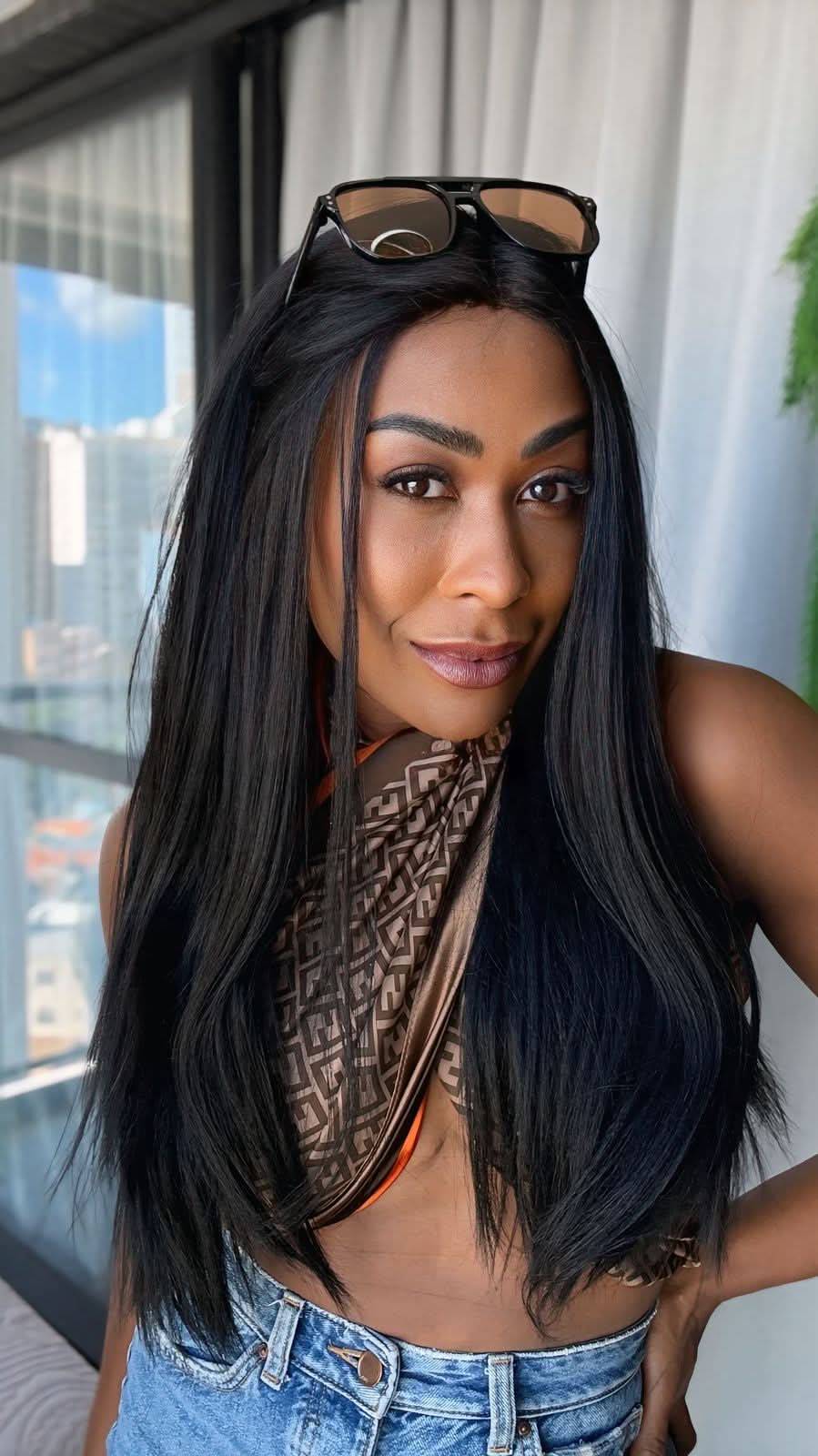 Wig Premium Lizzi - Castanho Escuro