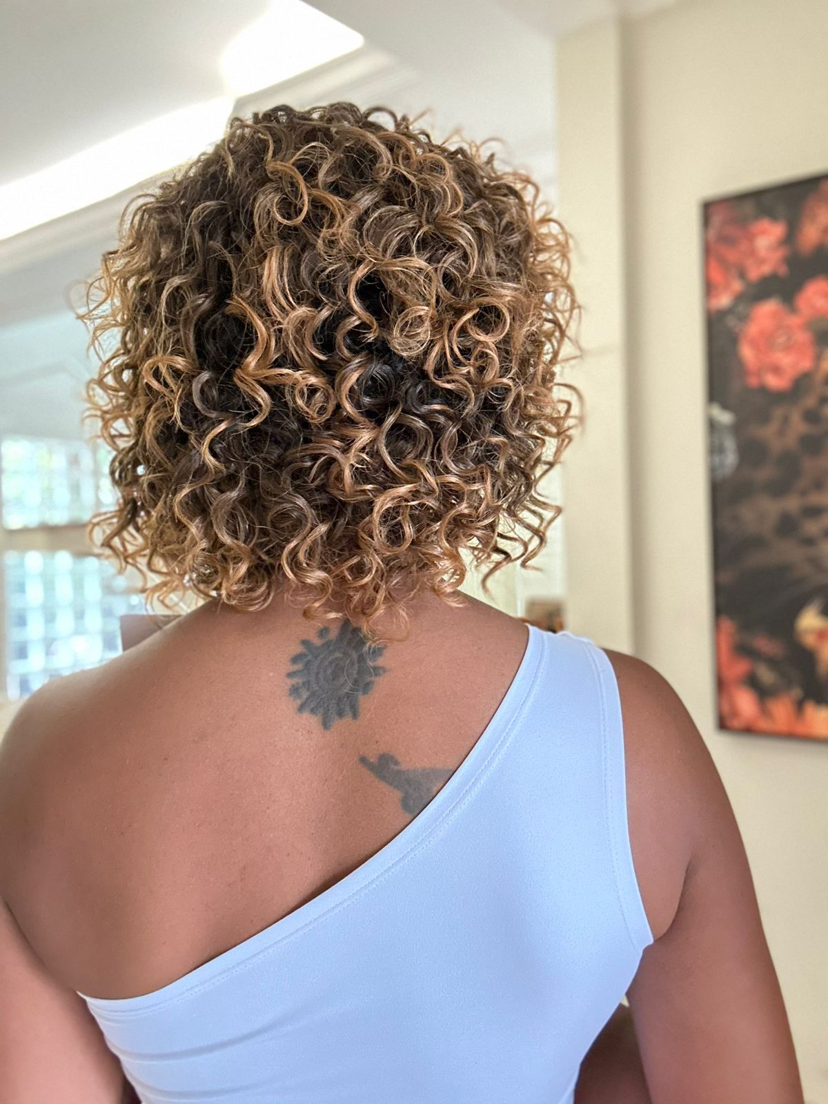 Wig bio fibra Mary - castanho com mel #RT2/4/27S