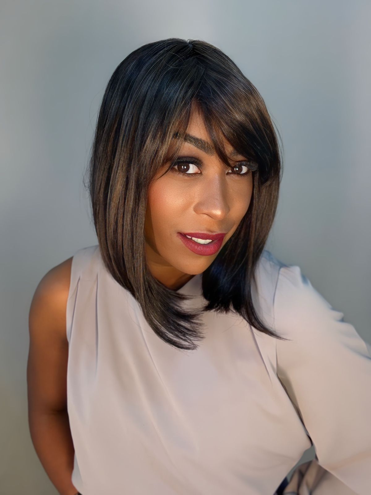 Wig Premium Victoria - Morena iluminada #F2/27