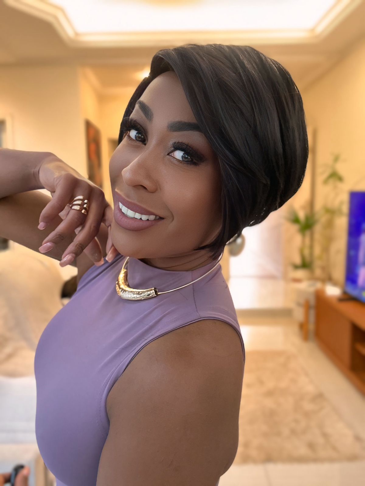 Wig premium Erika - Castanho escuro #2