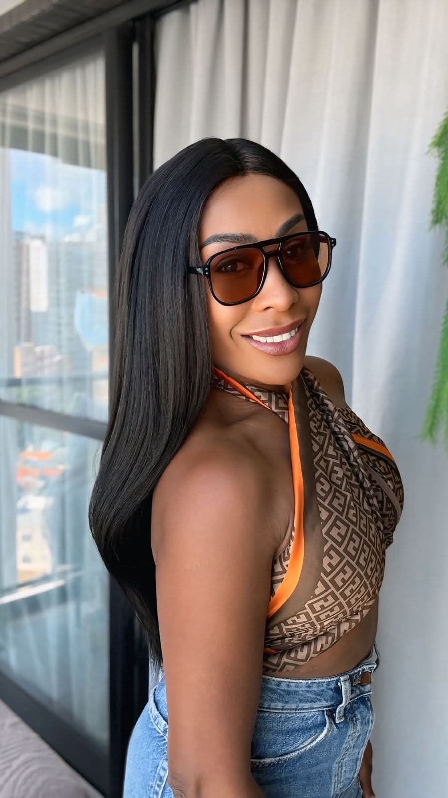Wig Premium Lizzi - Castanho Escuro