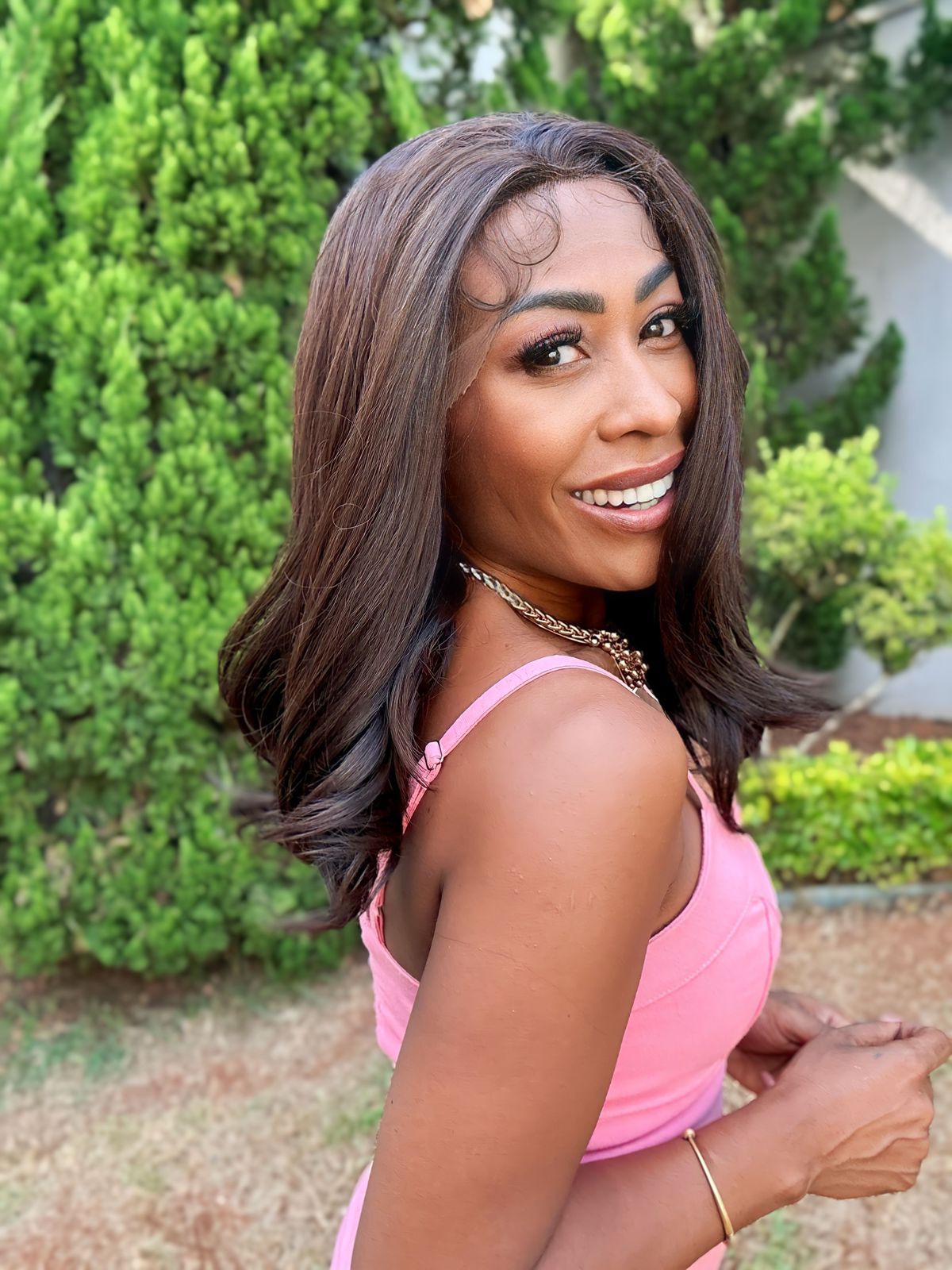 Lace front bio fibra Jennifer - chocolate #4