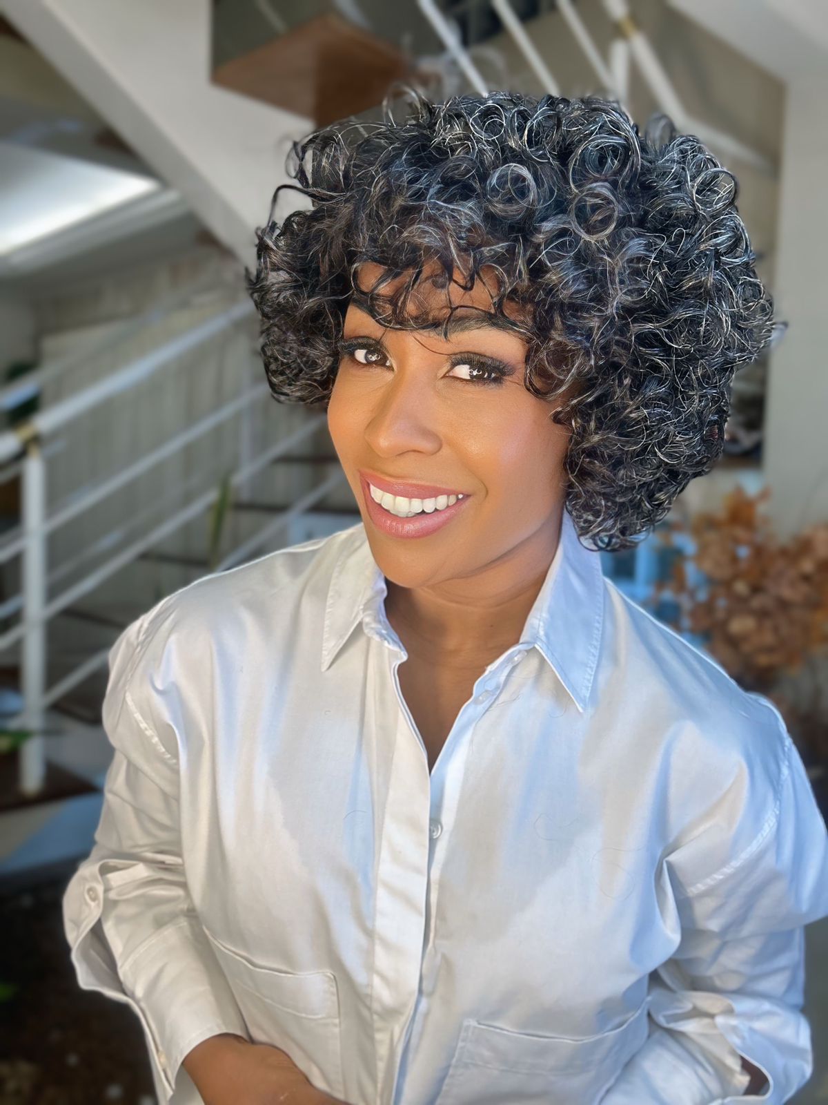 Lace Wig Humana Bia - Grisalha suave #280