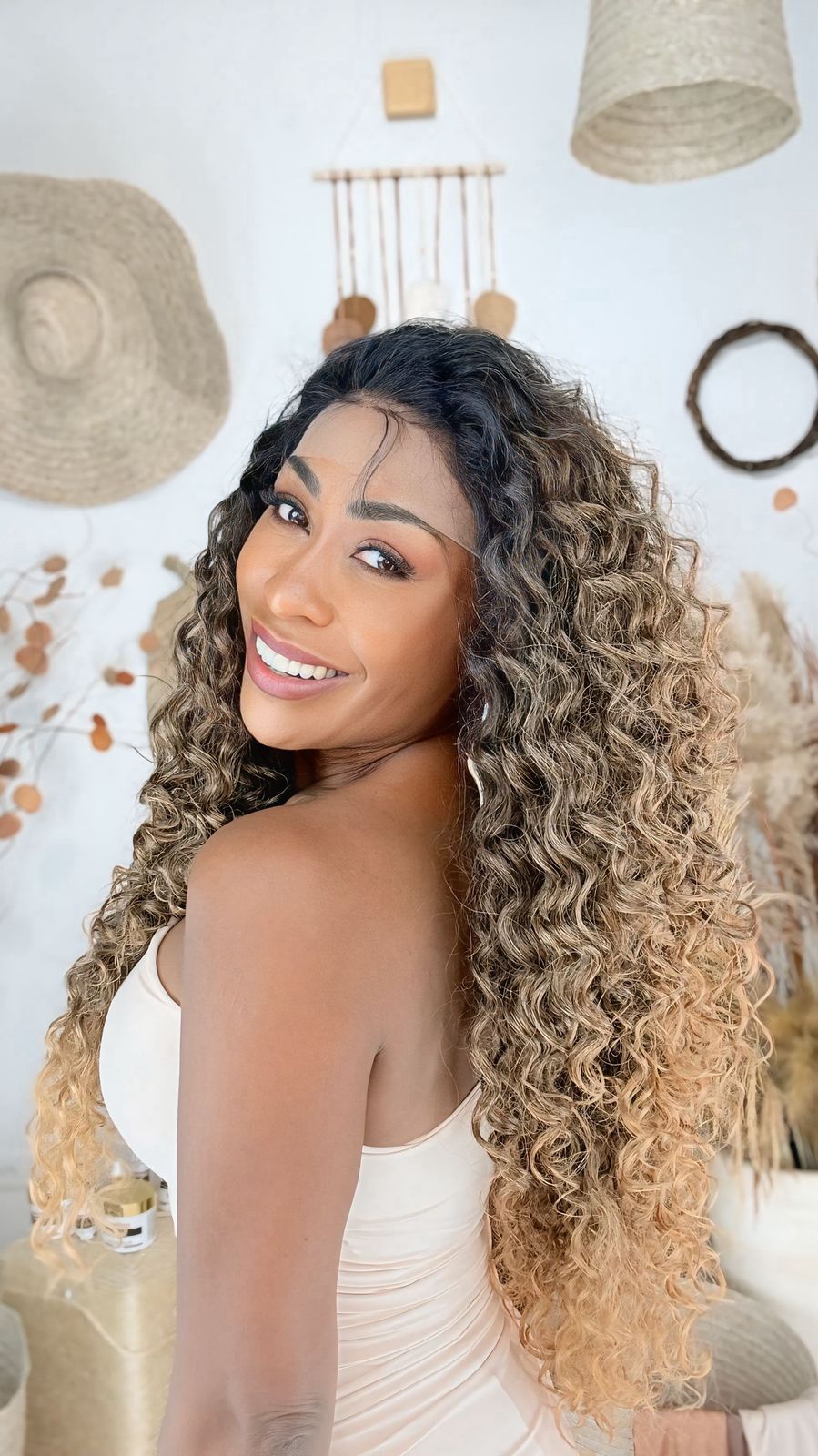 Lace front bio fibra Itália - morena iluminada #RT2/4A/22