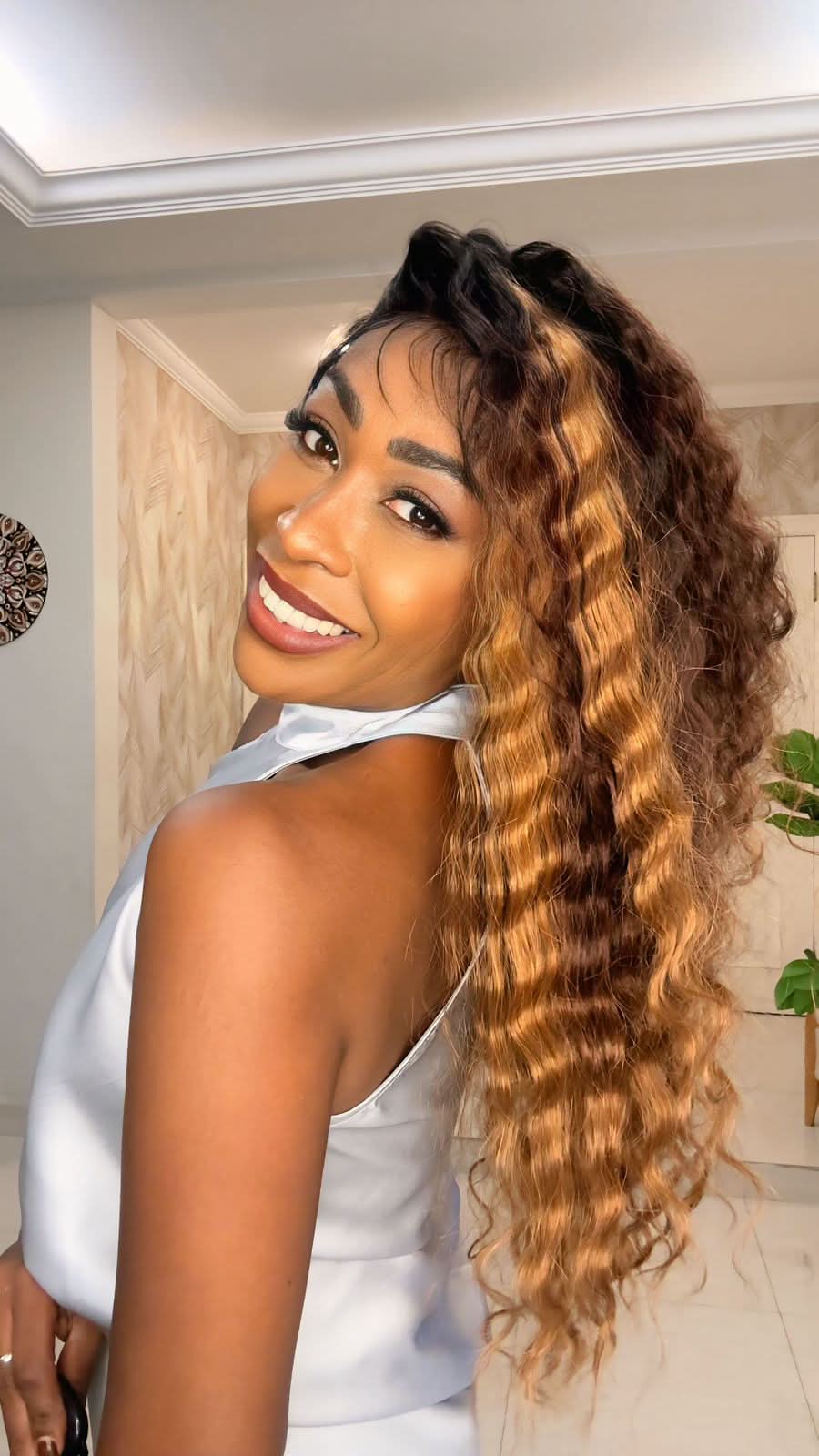 Lace Front Americana Anitta - Chocolate iluminado #OM3FT4327