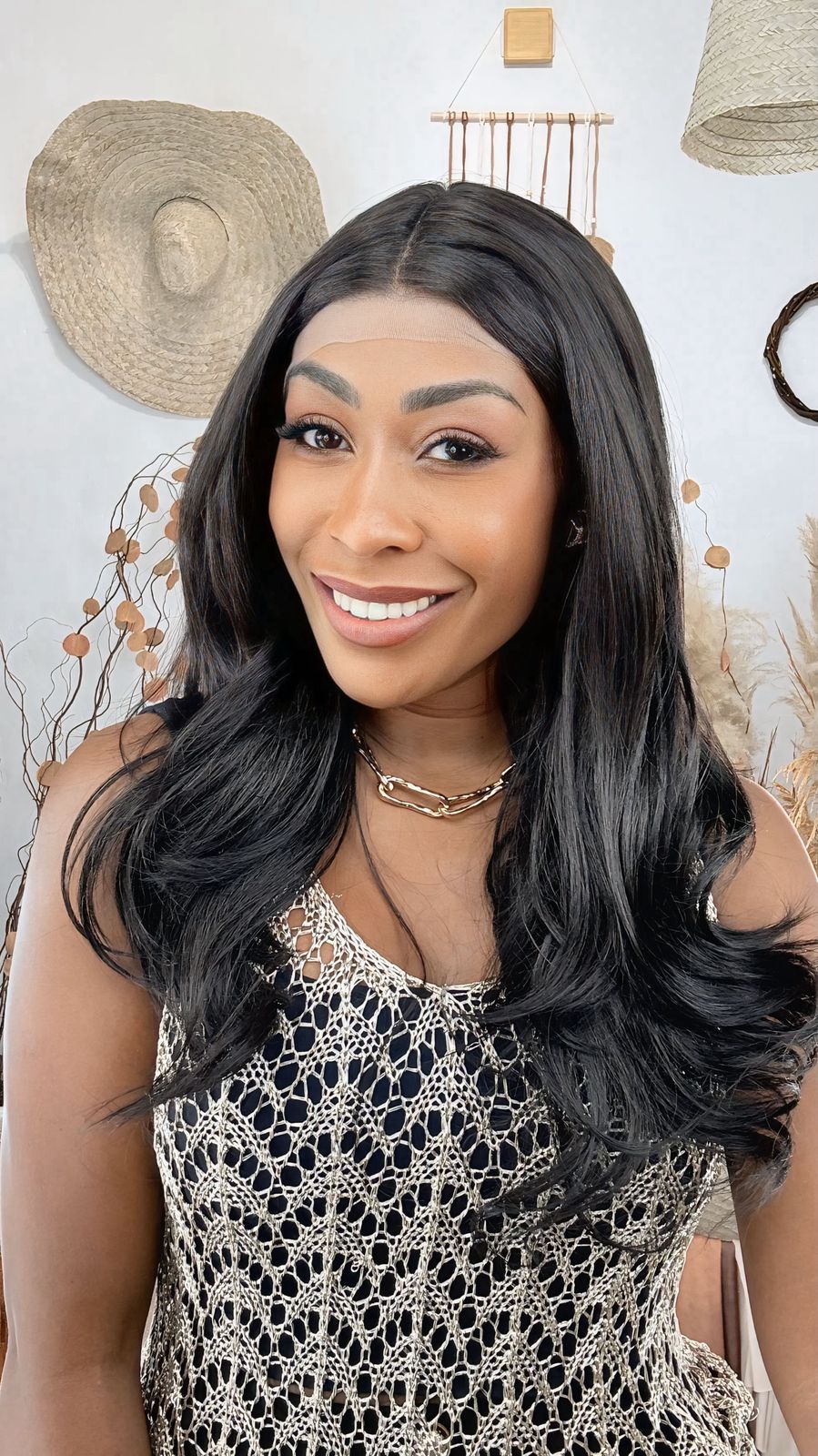 Lace front Bio Fibra Yara - castanho escuro #2