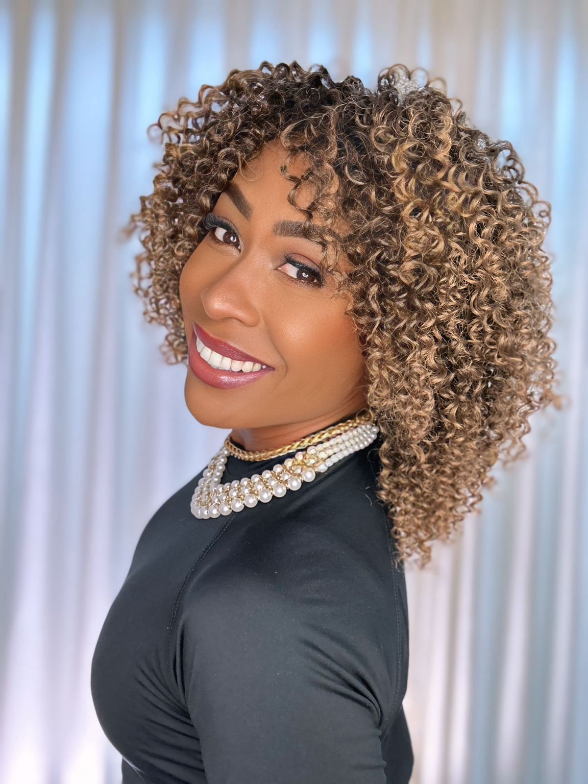 Wig Bio Fibra Roseli - morena iluminada #RT2/8/30