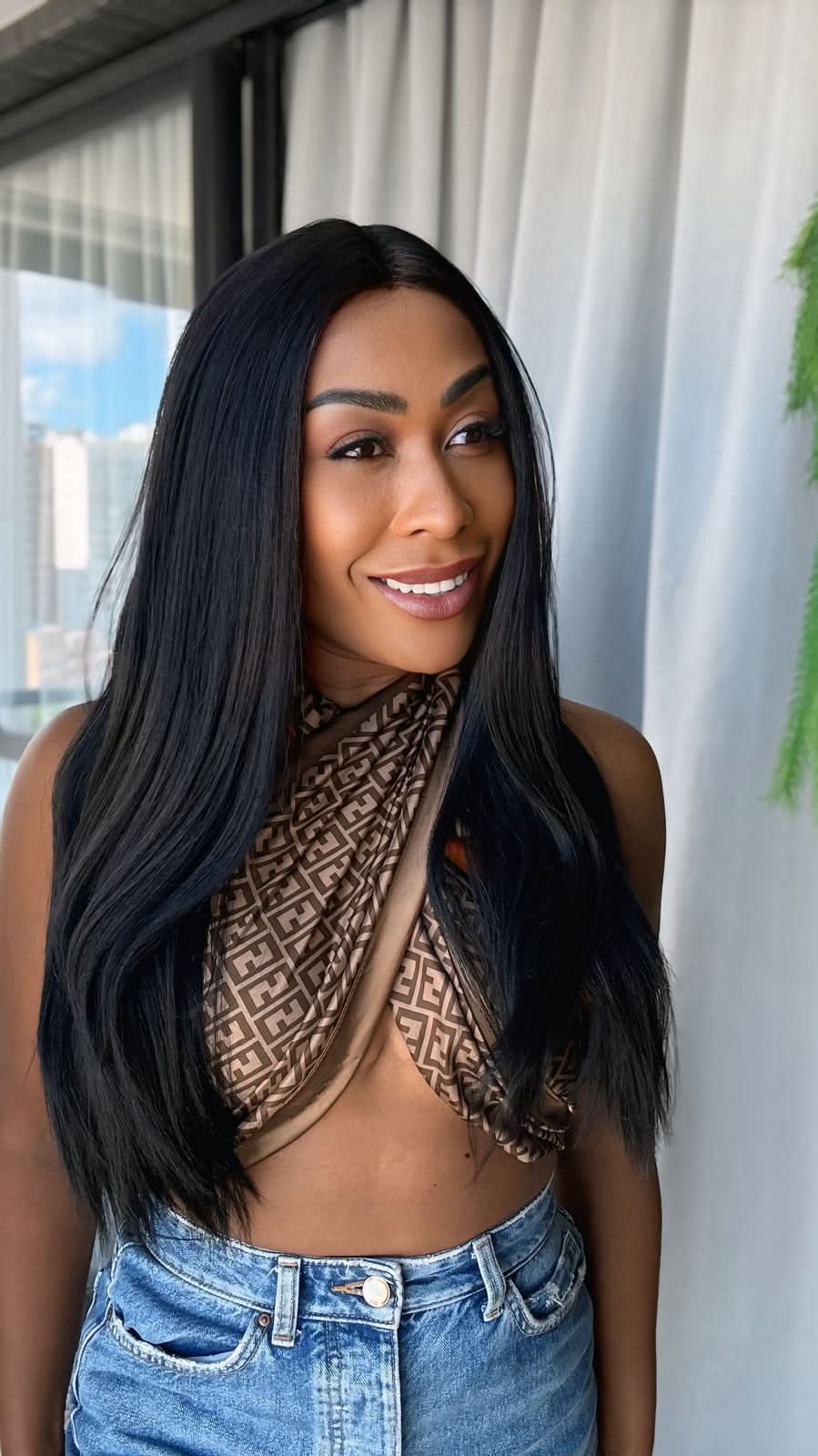 Wig Premium Lizzi - Castanho Escuro