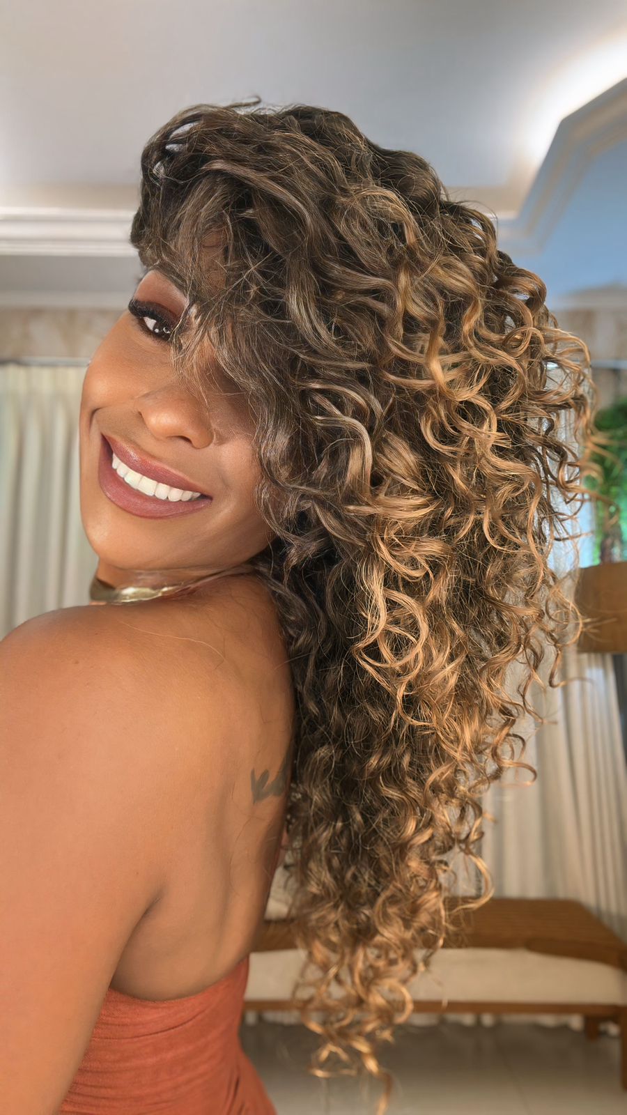 Wig Bio Fibra Royal - Morena Iluminada #RT2/8/30