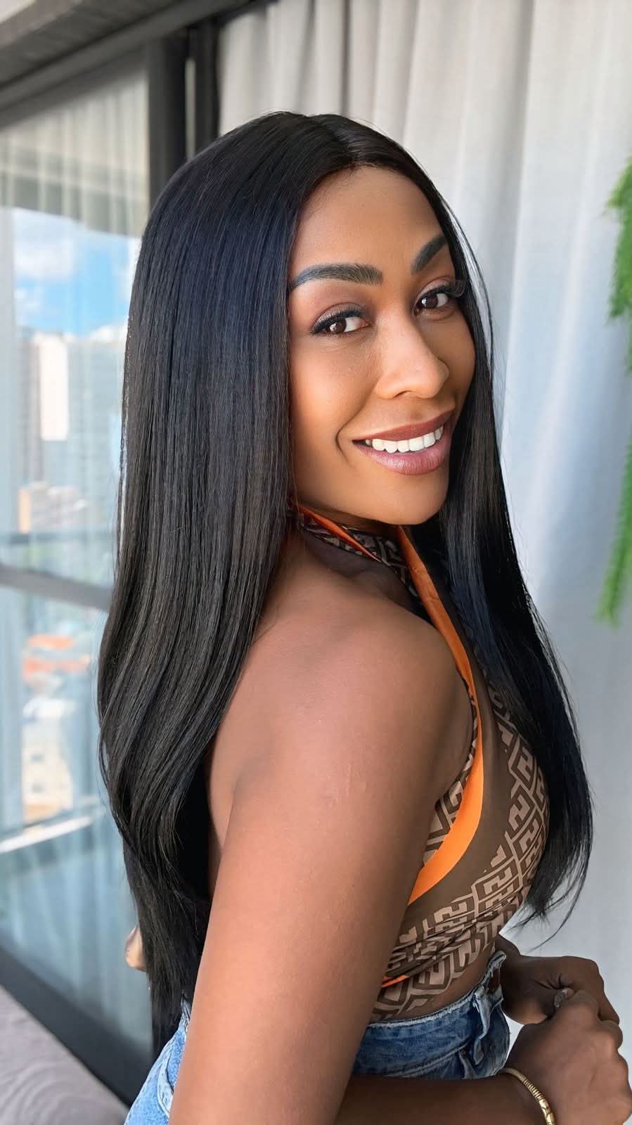 Wig Premium Lizzi - Castanho Escuro