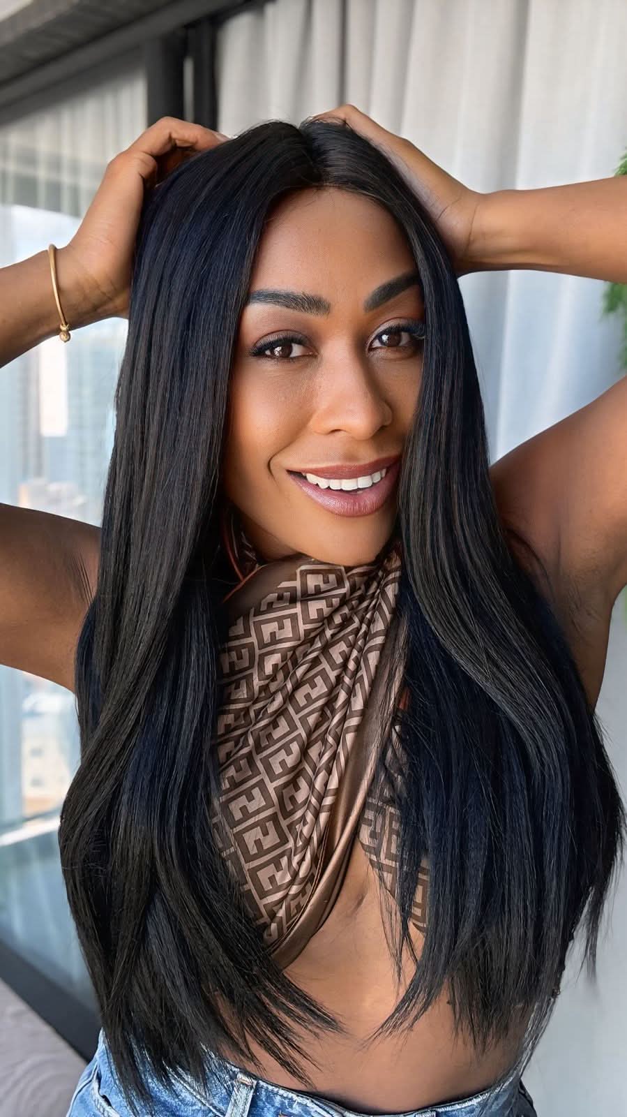Wig Premium Lizzi - Castanho Escuro
