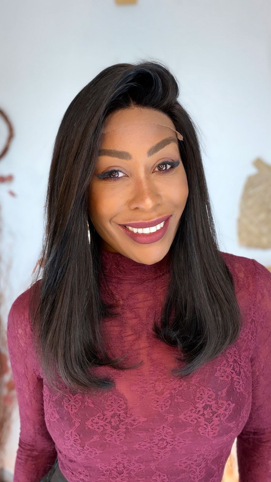 【R&B】Lady Lace Front Humana Mada - Castanho Escuro Natural 40 cm – Lady Laces