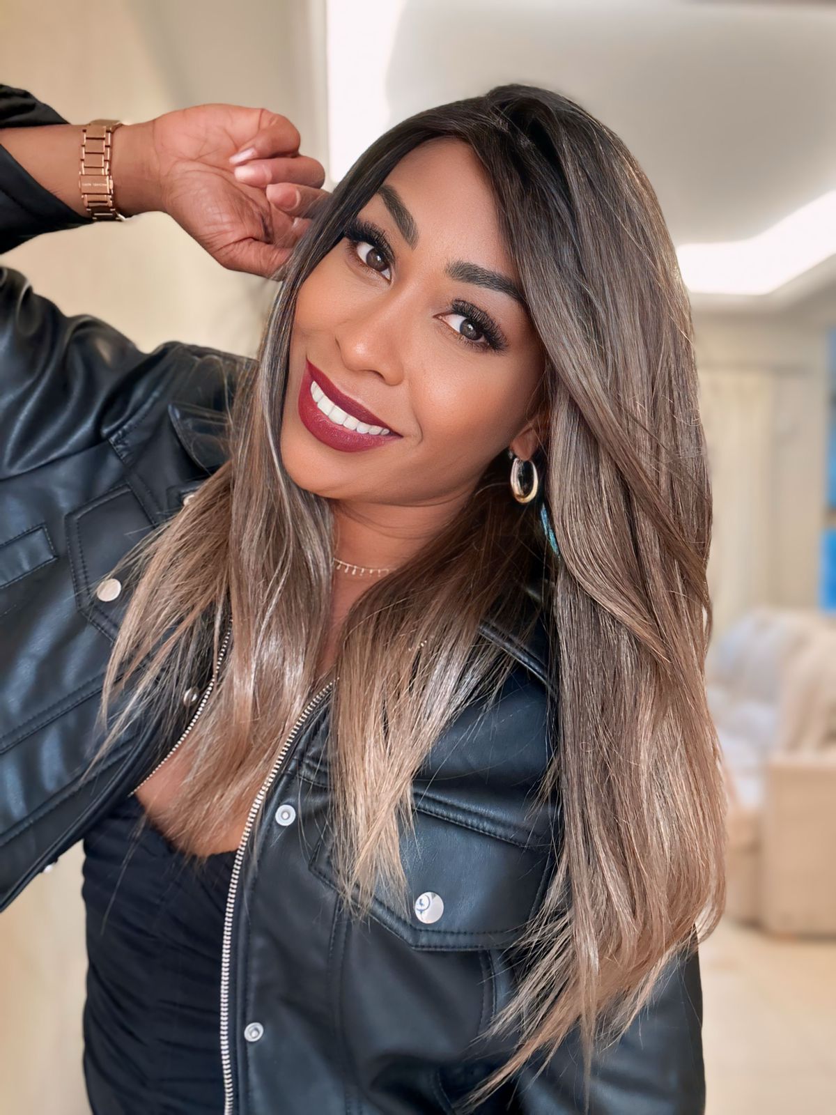 Lace Wig premium Talita - morena iluminada #RT2/8/30