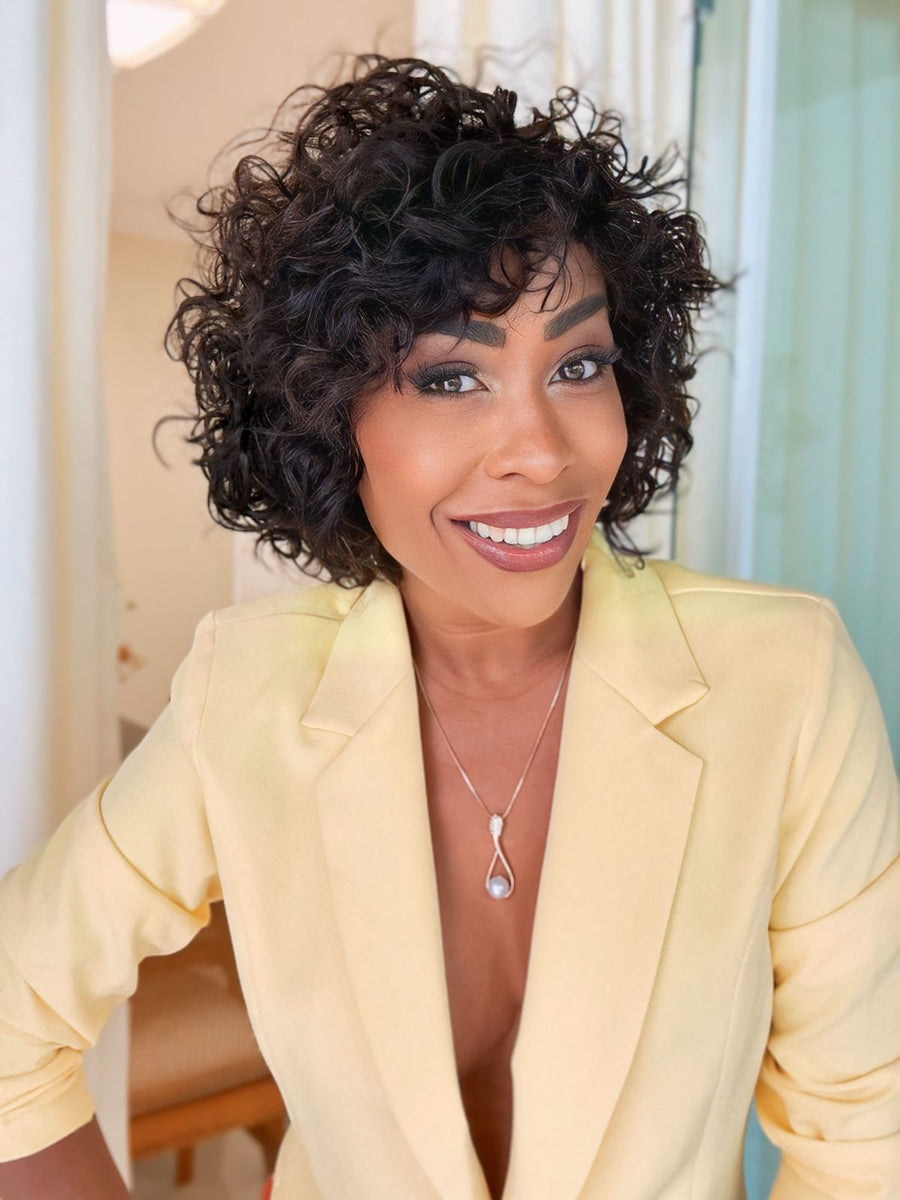 Wig Humana Nathy - Castanho Escuro 1B