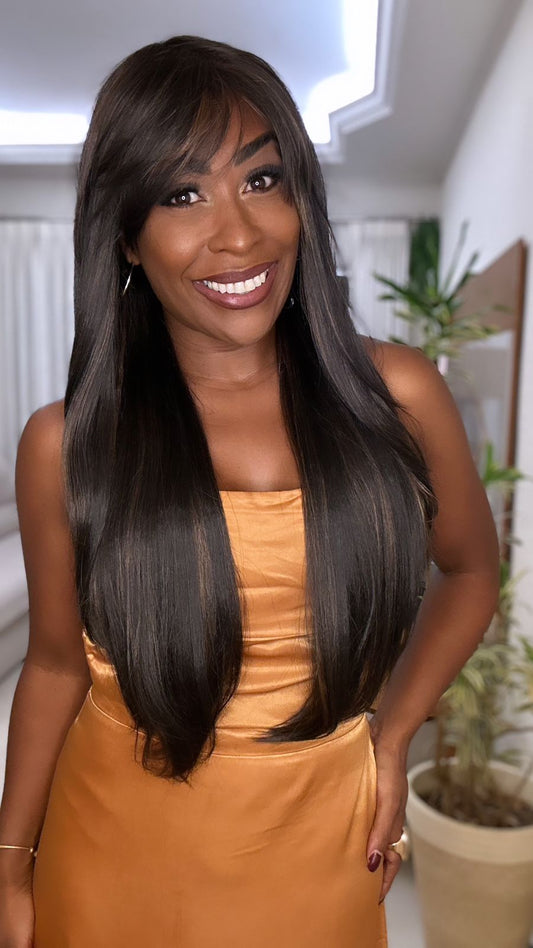 Wig premium Paola - morena iluminada #F2/27