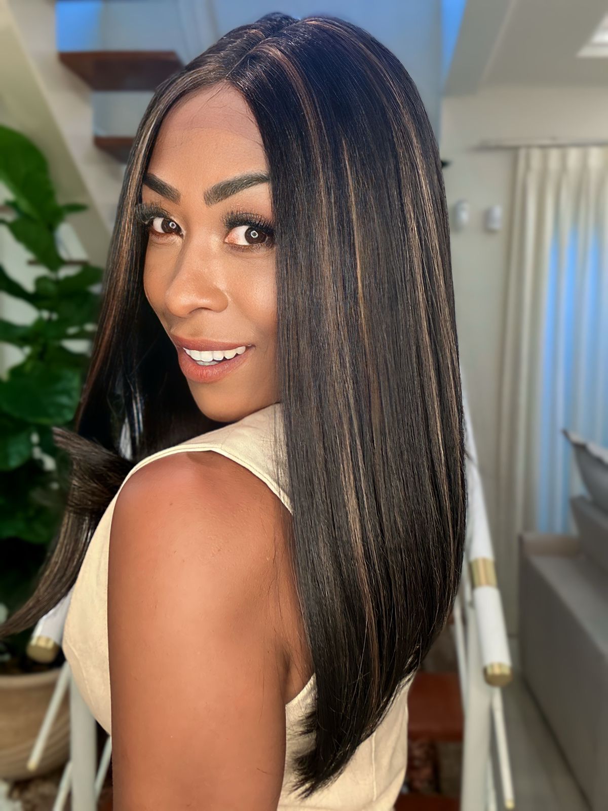 Lace Front premium Domenica - morena iluminada #F2/27