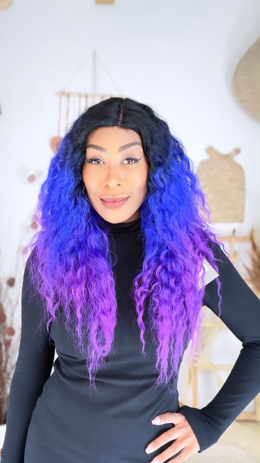 Lace Wig  Belinda - Azul com Roxo TDTBLPU
