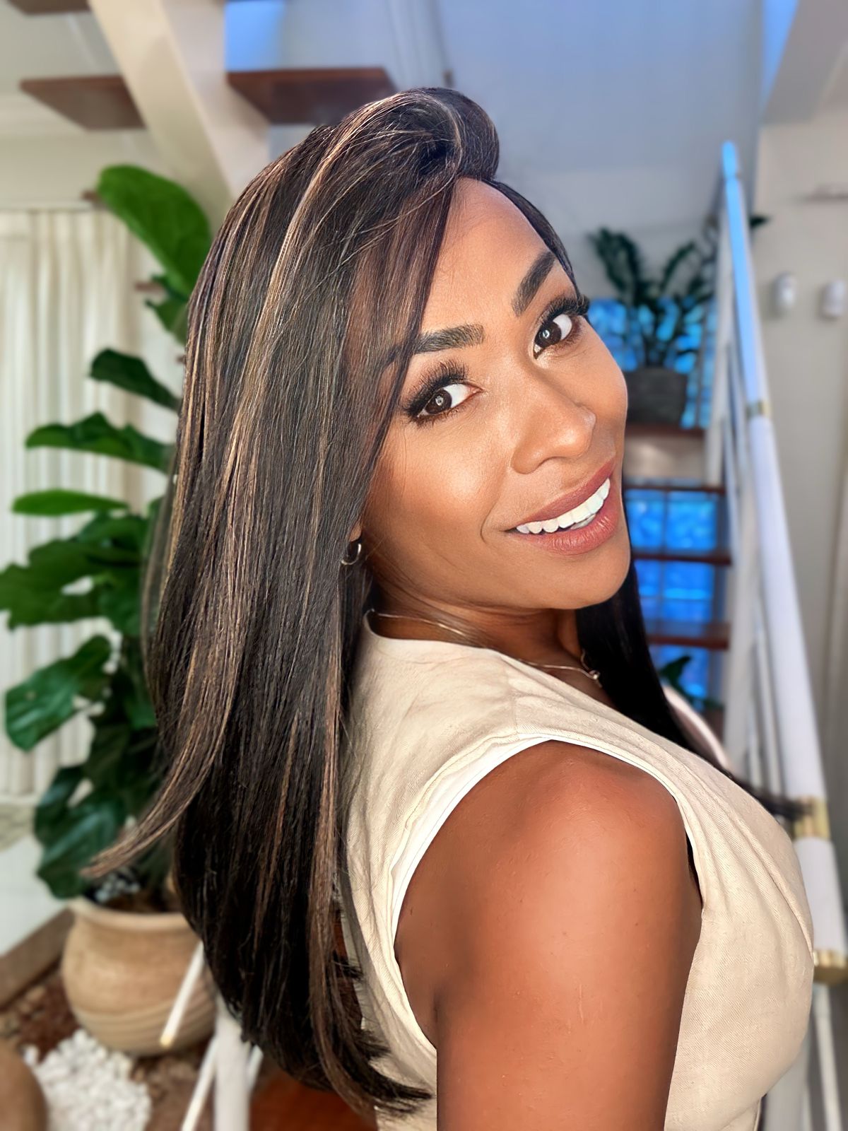 Lace Front premium Domenica - morena iluminada #F2/27
