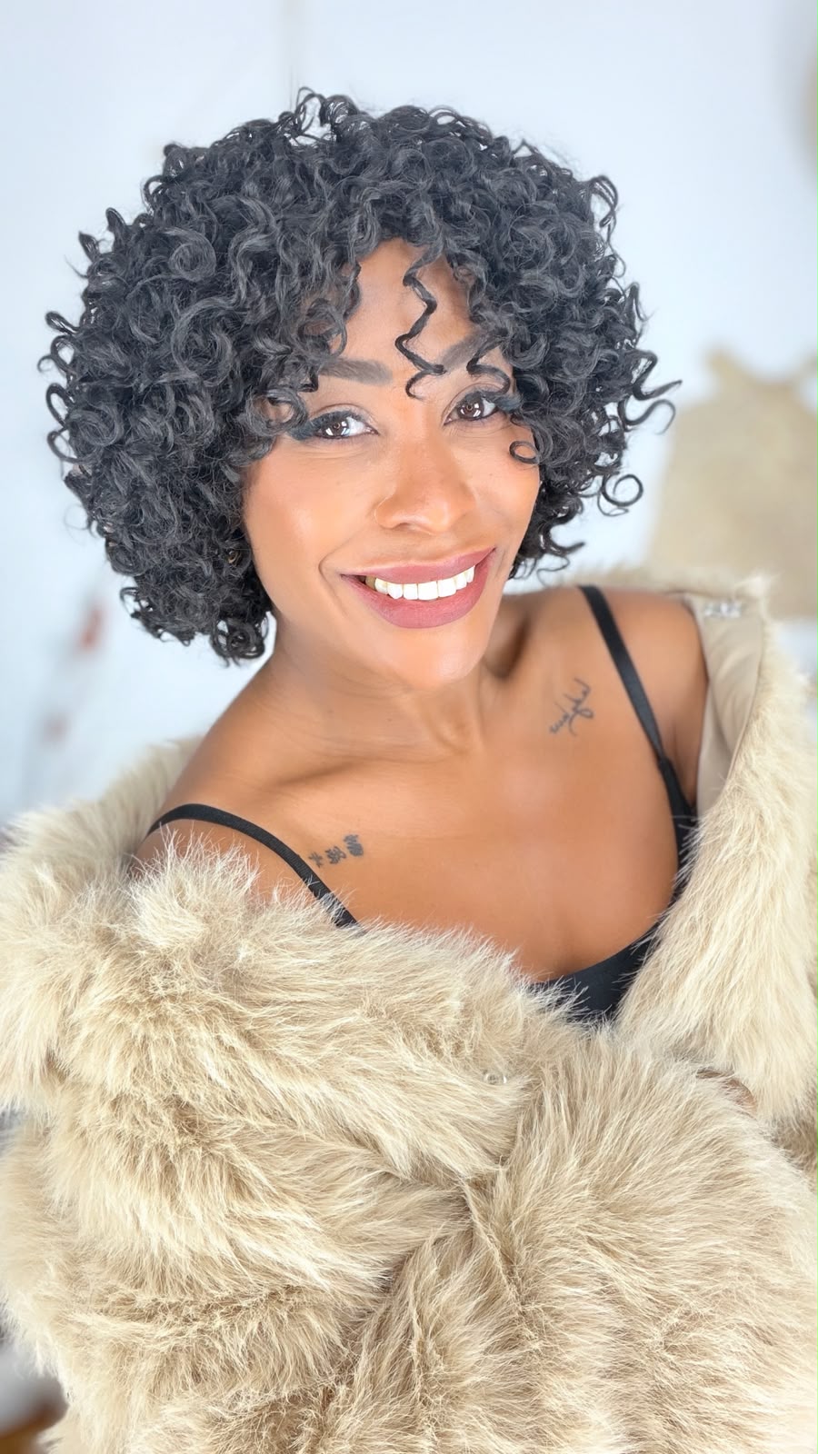 Wig Bio Fibra Gisella - Castanho Escuro 4