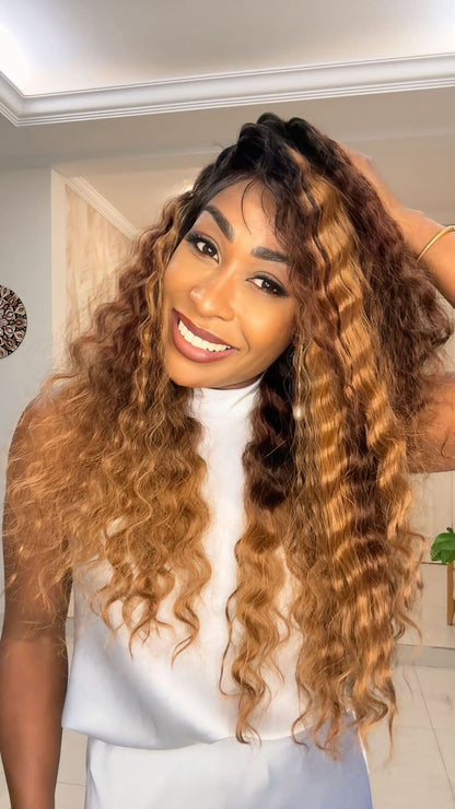 Lace Front Americana Anitta - Chocolate iluminado #OM3FT4327