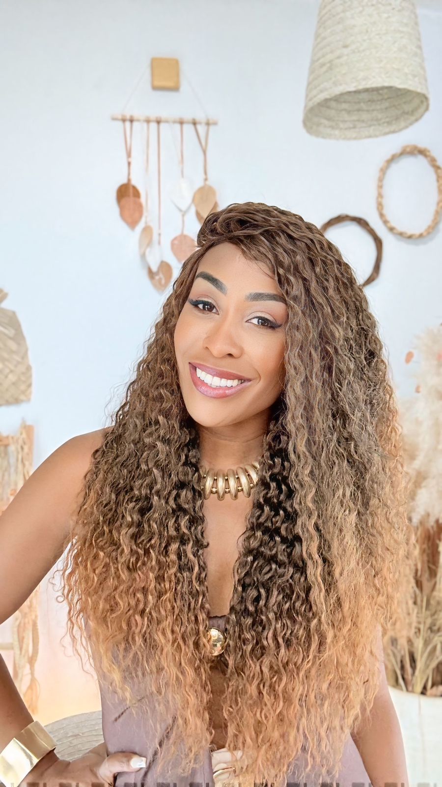 Wig Bio Fibra Jambo - Morena Iluminada T230