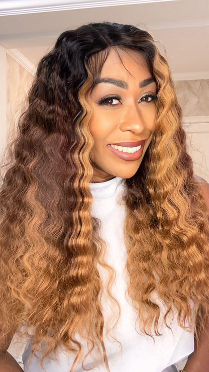 Lace Front Americana Anitta - Chocolate iluminado #OM3FT4327