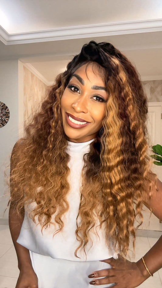 Lace Front Americana Anitta - Chocolate iluminado #OM3FT4327
