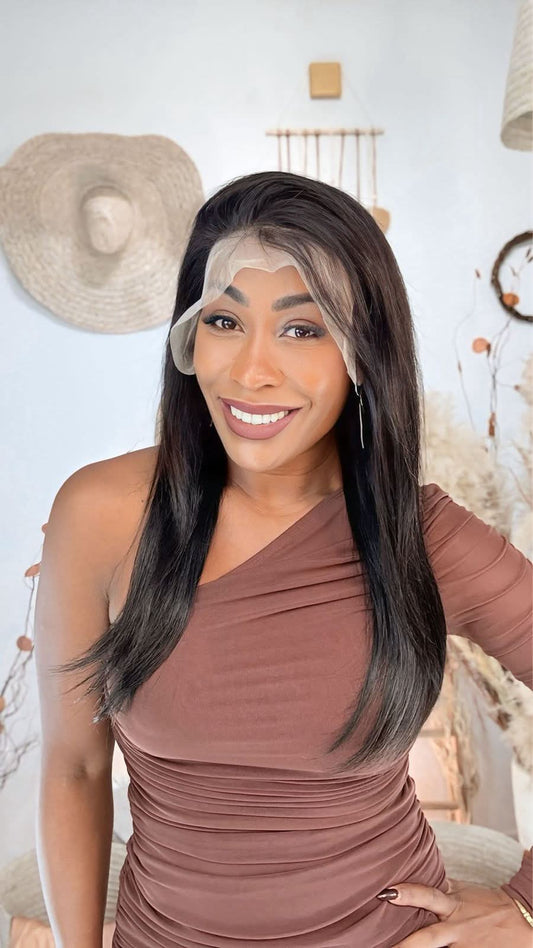 Lace Front Humana Natural - Castanho Escuro Natural