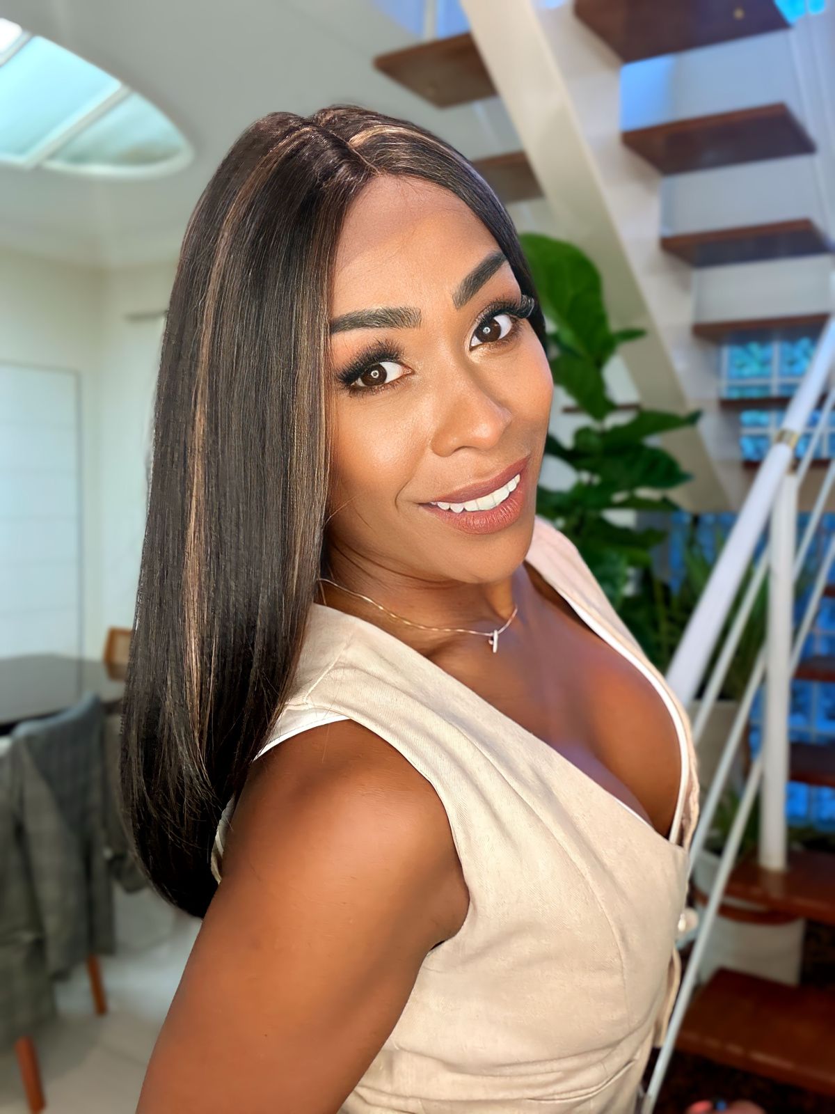 Lace Front premium Domenica - morena iluminada #F2/27