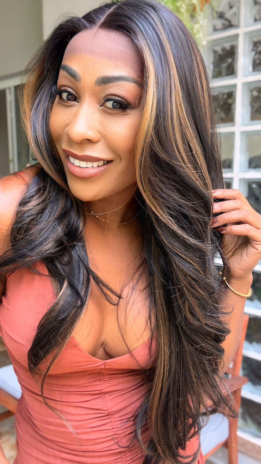 Lace Front Premium Gardênia - morena iluminada #F2/27