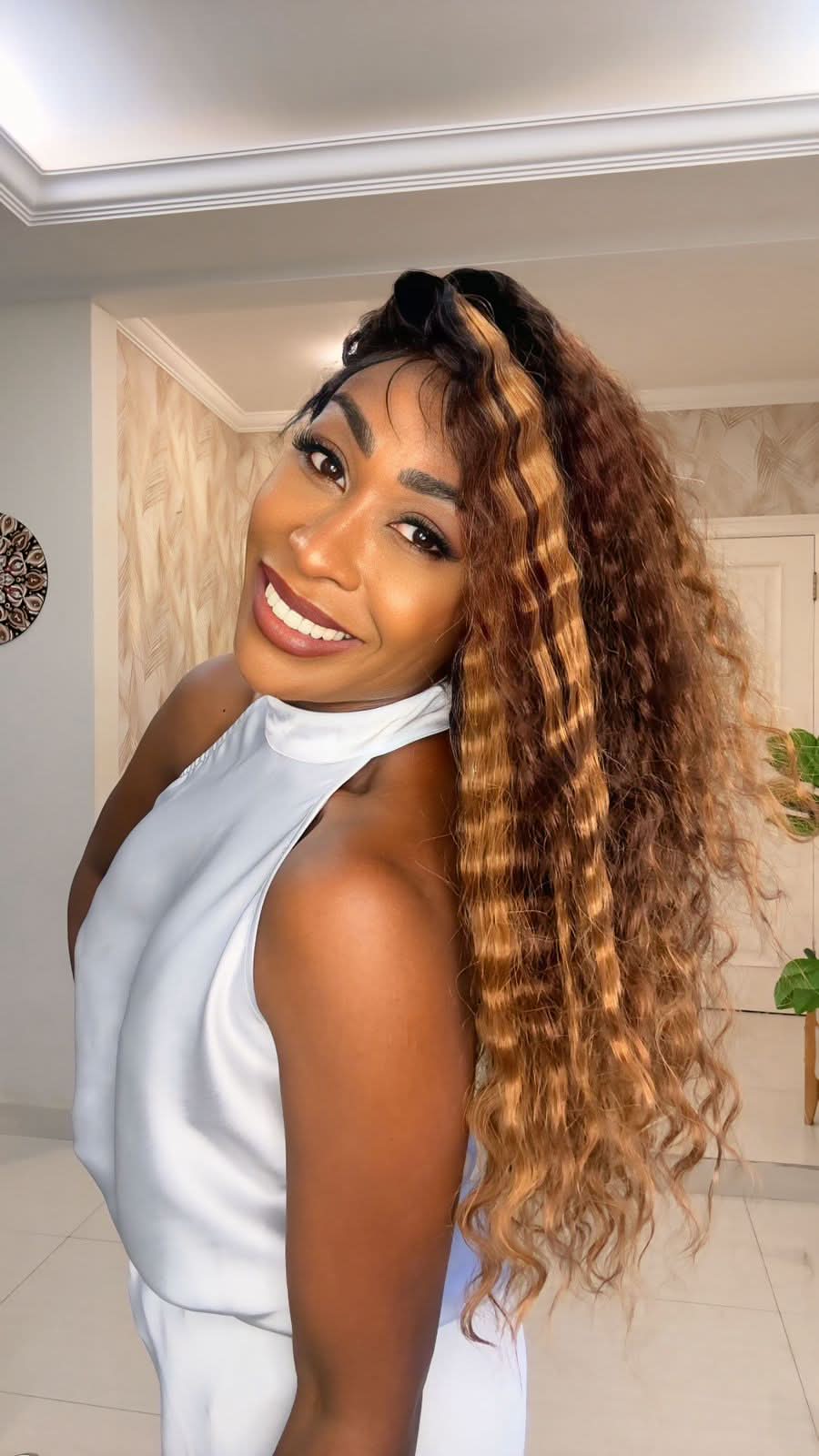 Lace Front Americana Anitta - Chocolate iluminado #OM3FT4327