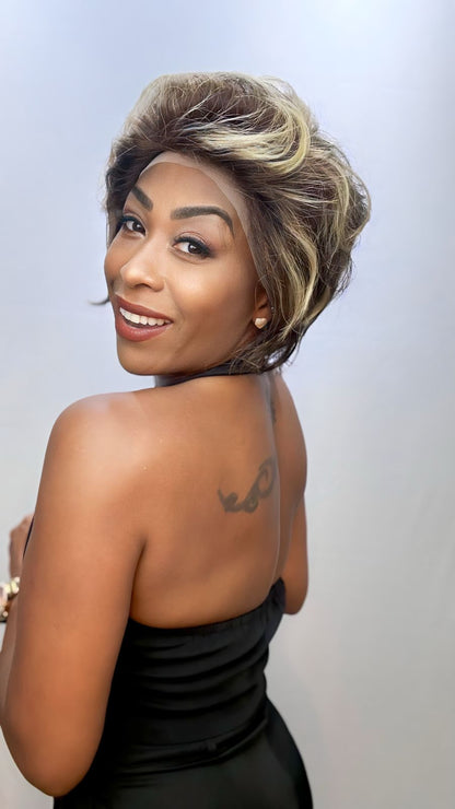 Lace front humana Tinah - Chocoblond #F4/27